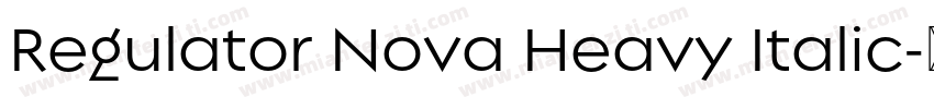 Regulator Nova Heavy Italic字体转换
